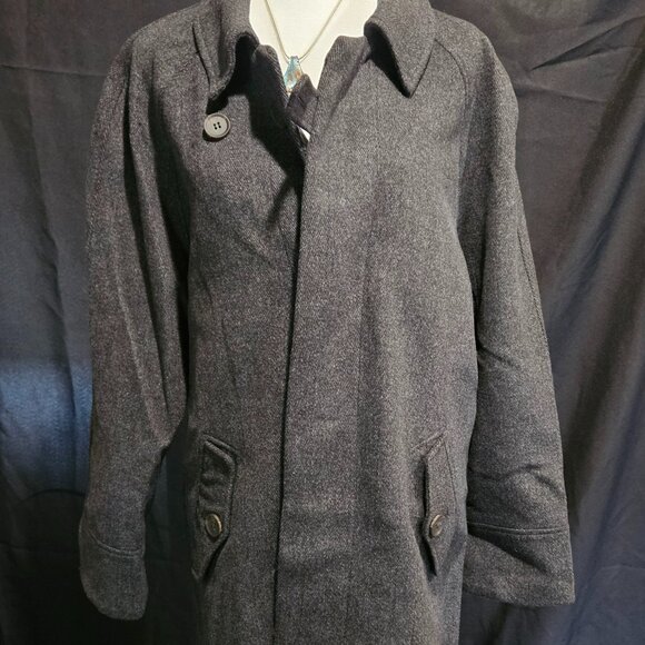NWT Gentle Herd Dark Grey Wool Long Coat - Picture 1 of 6